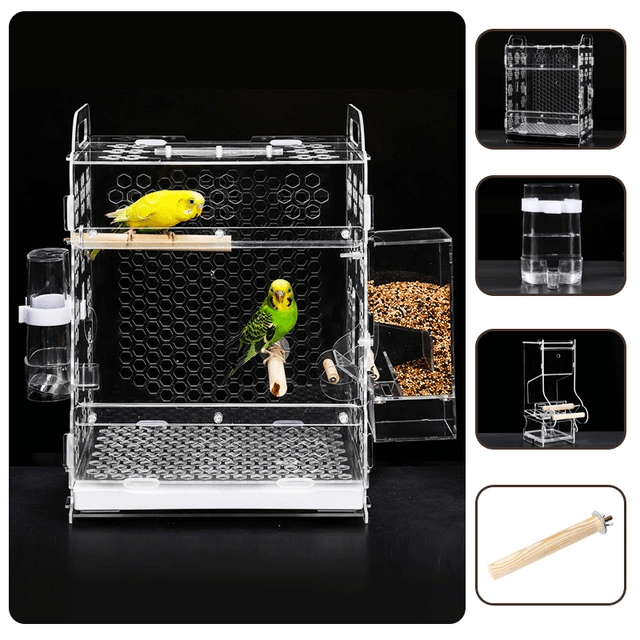 Acrylic Bird/Parrot Cage with Nest Bird Cage, Bird Food, Health & Accessories Acrylic Bird/Parrot Cage with Nest - Image 2
