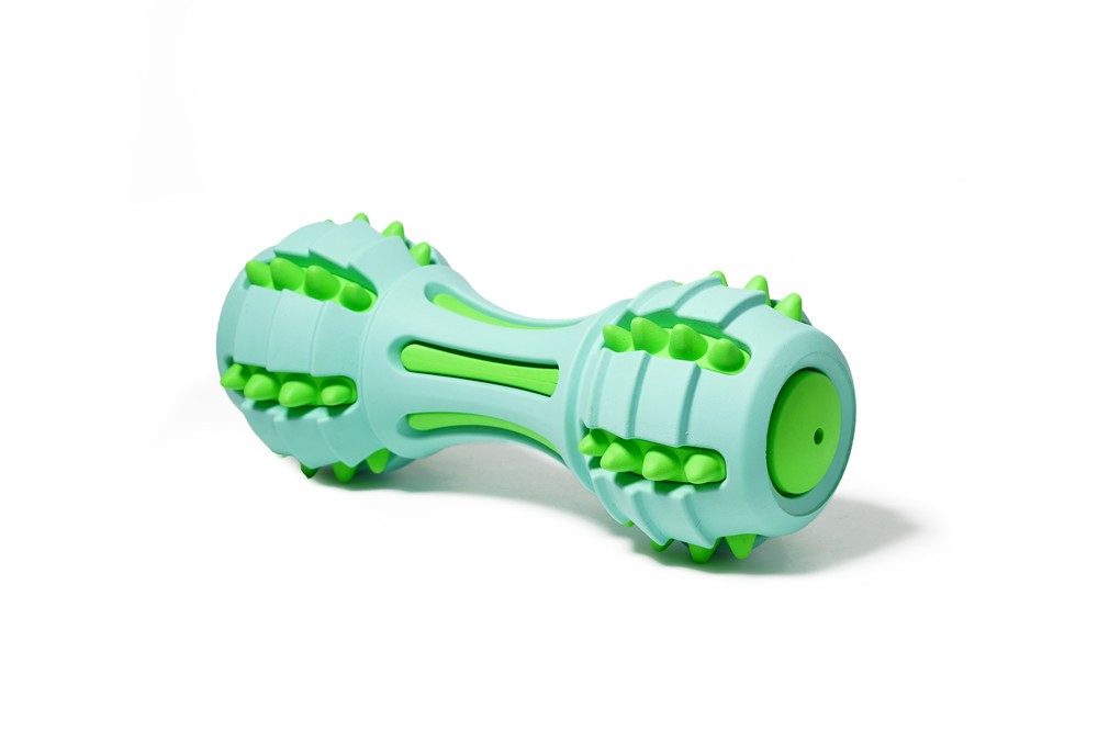 Dog Squeaky Rubber Toy Dumbbell with Bell inside Chewer Dog Dog Squeaky Rubber Toy Dumbbell with Bell inside Chewer - Image 5