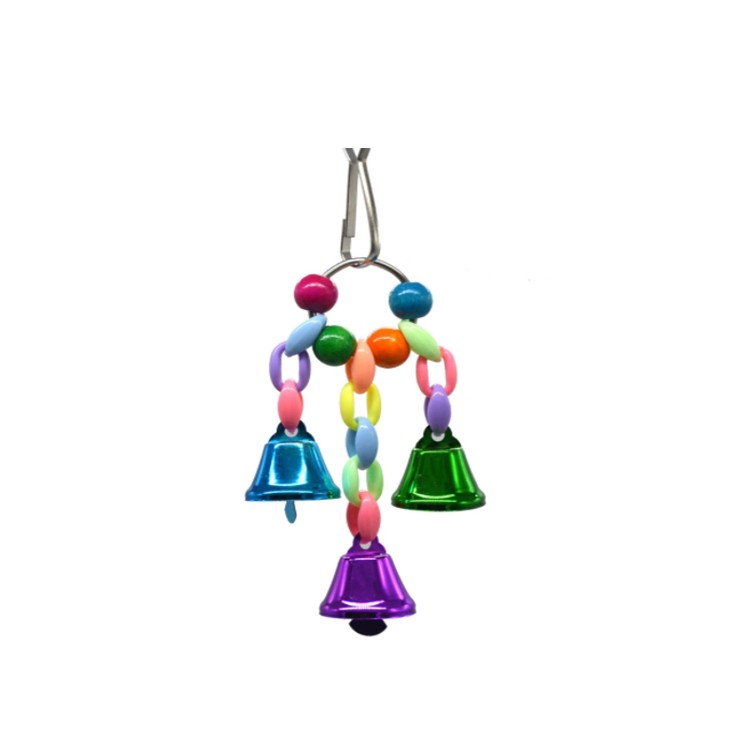 TD Parrot Bird Toy with 3 Bells Bird Cage, Bird Food, Health & Accessories TD Parrot Bird Toy with 3 Bells - Image 2