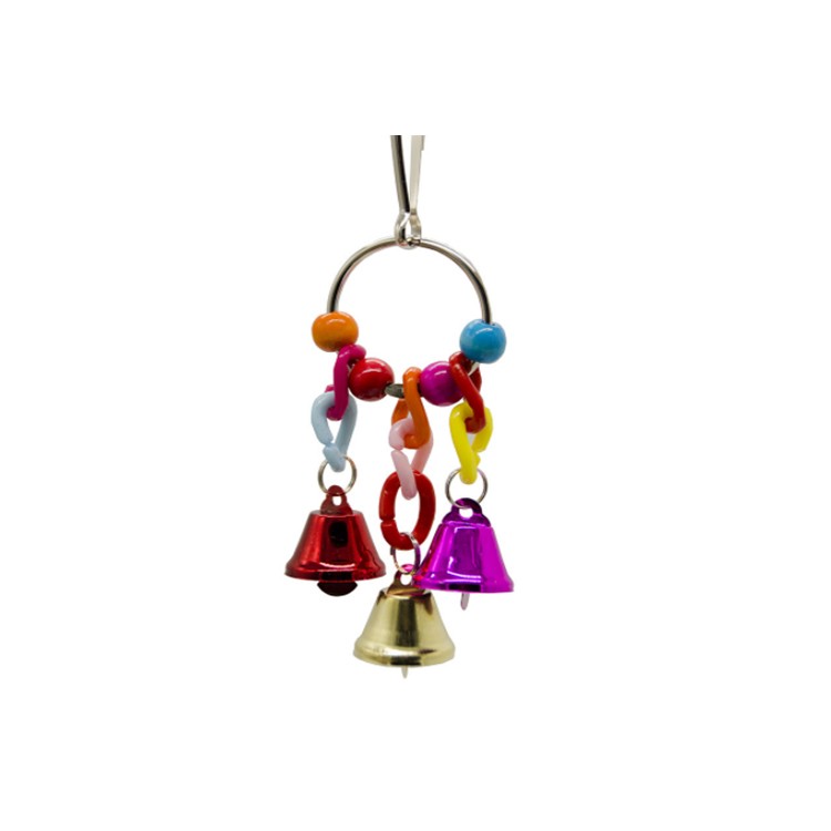 TD Parrot Bird Toy with 3 Bells Bird Cage, Bird Food, Health & Accessories TD Parrot Bird Toy with 3 Bells - Image 3