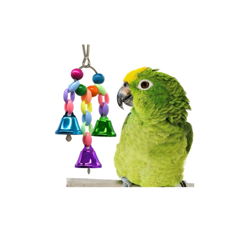 TD Parrot Bird Toy with 3 Bells Bird Cage, Bird Food, Health & Accessories TD Parrot Bird Toy with 3 Bells