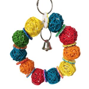 TD Colorful Sepaktakraw Bird Chew Toy Bird Cage, Bird Food, Health & Accessories TD Colorful Sepaktakraw Bird Chew Toy