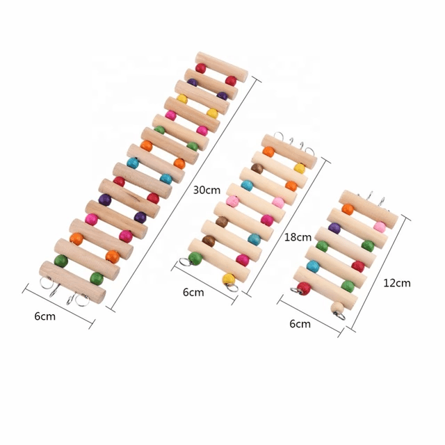 TD Parrot Solid Wooden Climbing Ladder Toy Bird Cage, Bird Food, Health & Accessories TD Parrot Solid Wooden Climbing Ladder Toy - Image 3