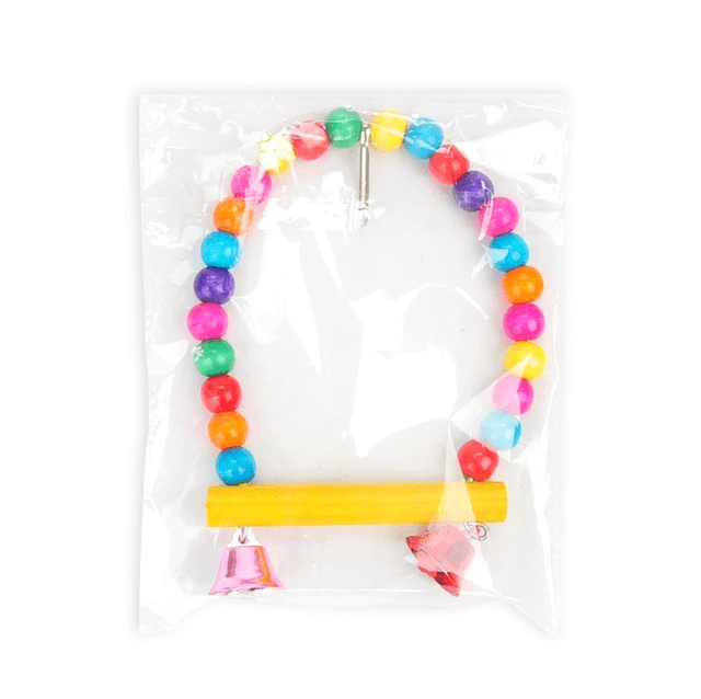 TD Parrot Bead Swings Wooden Bird Stand Toys with Bells Bird Cage, Bird Food, Health & Accessories TD Parrot Bead Swings Wooden Bird Stand Toys with Bells - Image 4