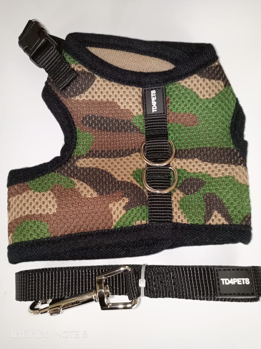 TD Authentic Air Mesh Harness with Leash Apparel, Leash Collar, Harness & BackPack TD Authentic Air Mesh Harness with Leash - Image 40