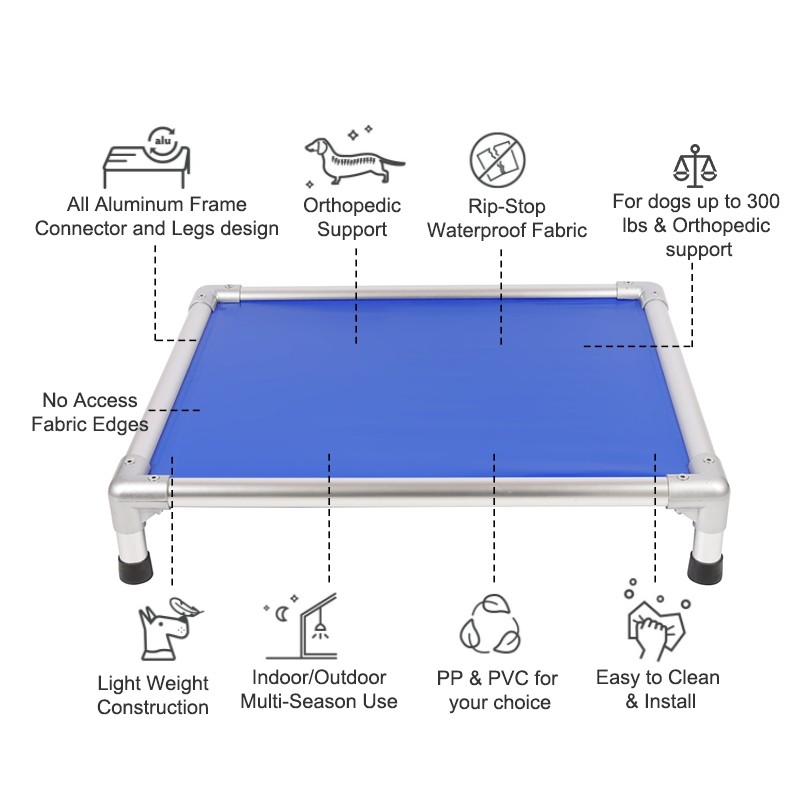 TD Durable Elevated Aluminium Frame Pet Bed Bed & Sofa TD Durable Elevated Aluminium Frame Pet Bed - Image 5