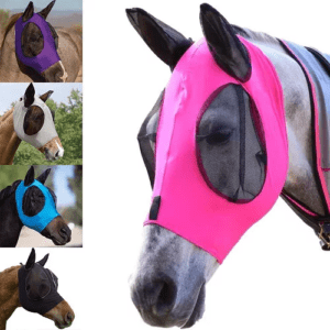 TD Elastic Mesh Fly Mask Protector Equine TD Elastic Mesh Fly Mask Protector