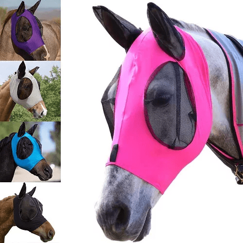 TD Elastic Mesh Fly Mask Protector Equine TD Elastic Mesh Fly Mask Protector