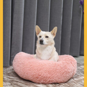 TD Donut Shaped Plush Calming Faux Fur Pet Bed Bed & Sofa TD Donut Shaped Plush Calming Faux Fur Pet Bed