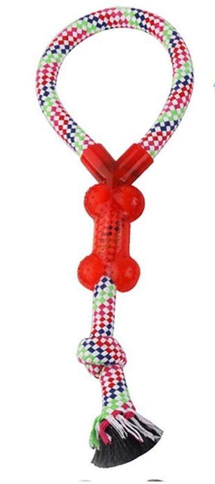 TD Knotted Rope Tug with Bone Toy Dog TD Knotted Rope Tug with Bone Toy