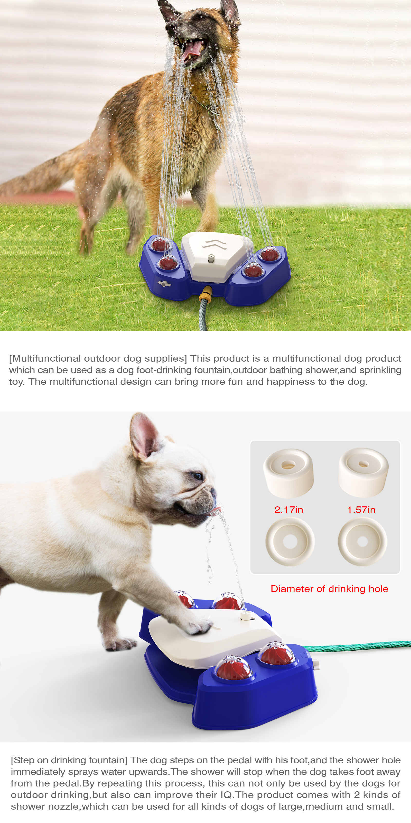 TD Dog Automatic Pedal Water Dispenser Bowls TD Dog Automatic Pedal Water Dispenser - Image 2