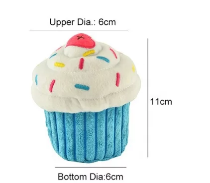 TD Squeaky Birthday Plush Cup Cake Toy Dog TD Squeaky Birthday Plush Cup Cake Toy - Image 5