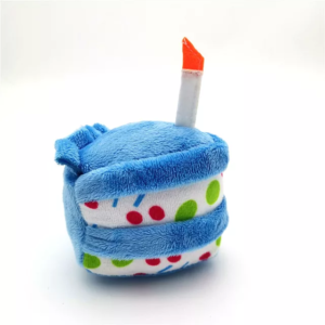 TD Squeaky Birthday Plush Triangular Shaped Cake Toy Dog TD Squeaky Birthday Plush Triangular Shaped Cake Toy