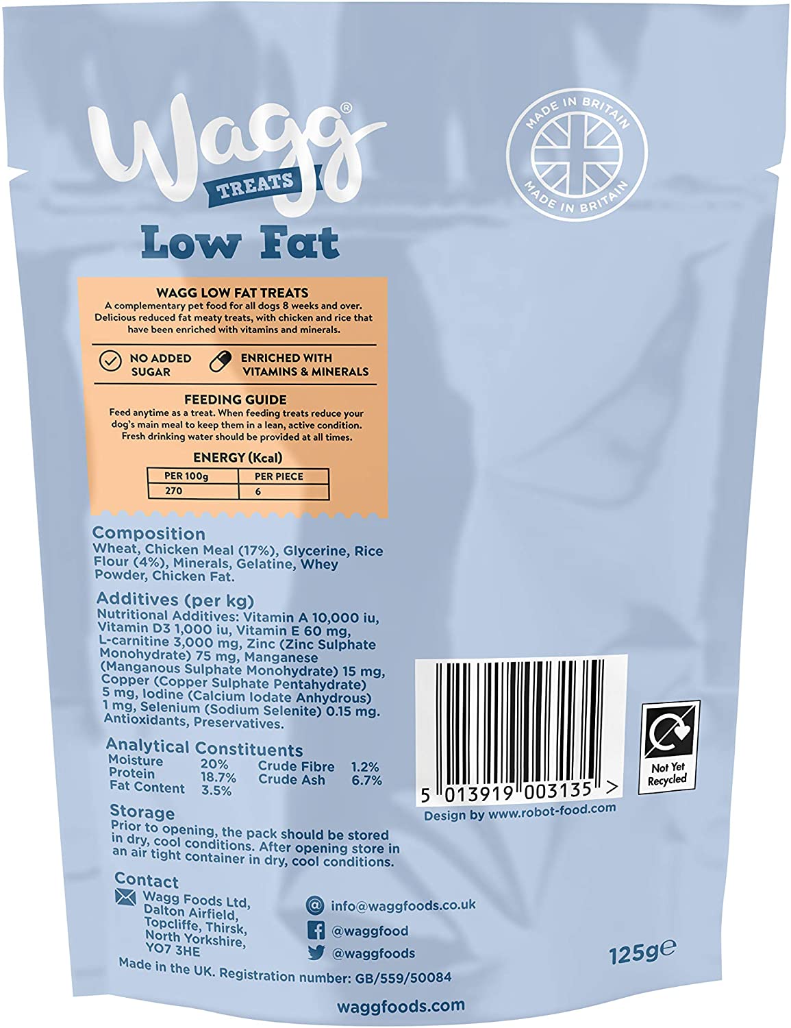 Wagg Low Fat Dog Treats with Chicken & Rice 125g Dog Wagg Low Fat Dog Treats with Chicken & Rice 125g - Image 3