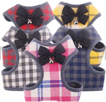 TD Harness with Bow Tie Leash Set with Bell Apparel, Leash Collar, Harness & BackPack TD Harness with Bow Tie Leash Set with Bell
