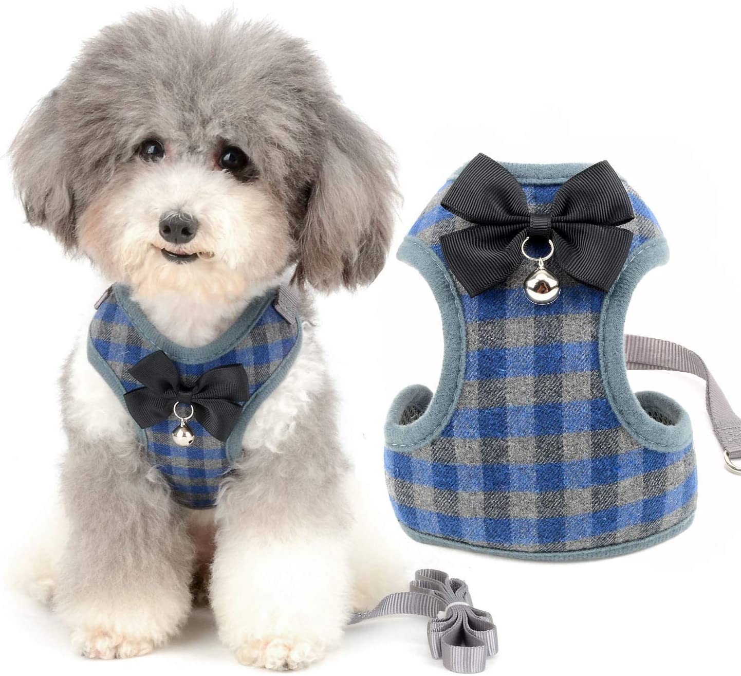TD Harness with Bow Tie Leash Set with Bell Apparel, Leash Collar, Harness & BackPack TD Harness with Bow Tie Leash Set with Bell - Image 3