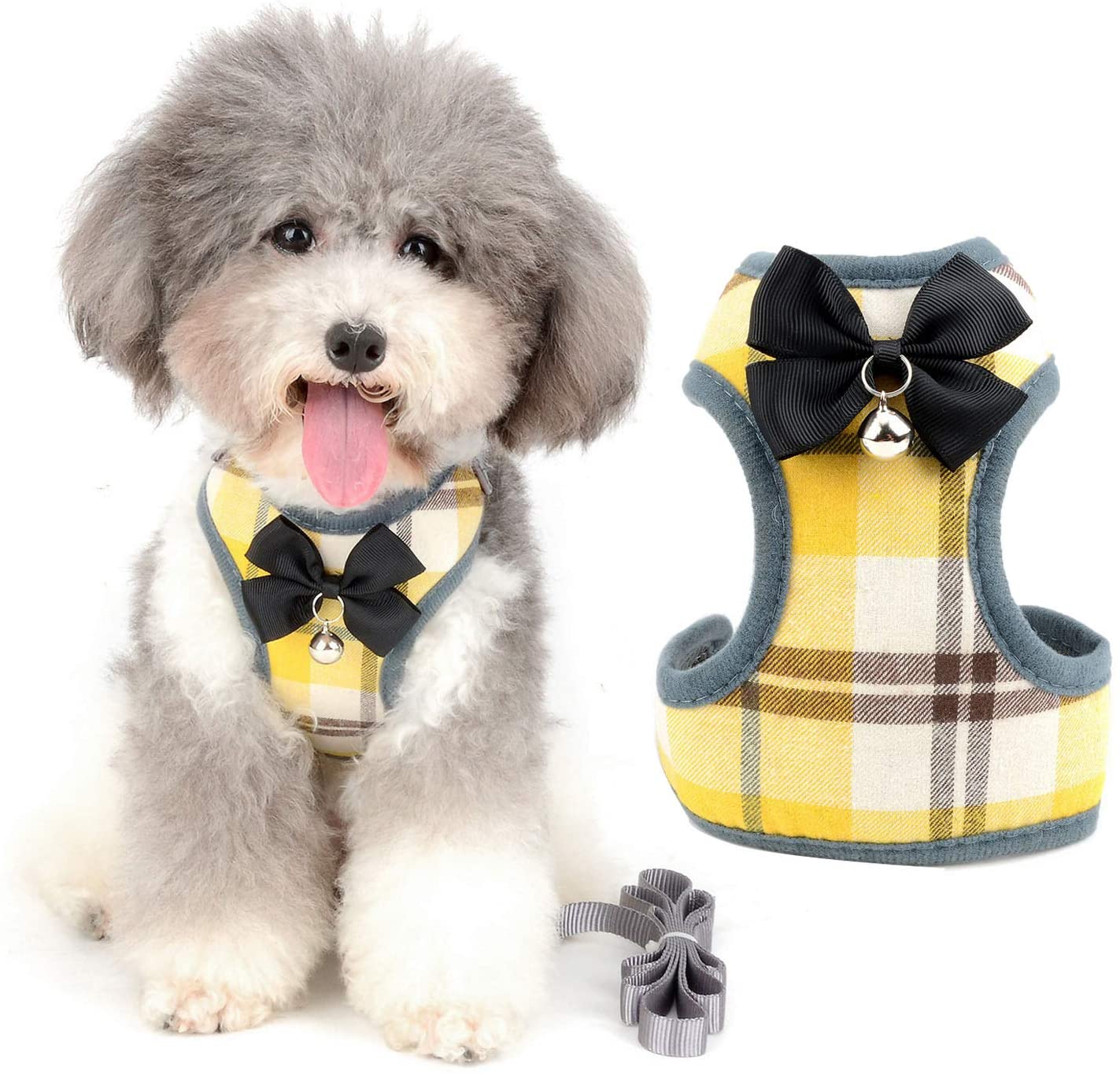 TD Harness with Bow Tie Leash Set with Bell Apparel, Leash Collar, Harness & BackPack TD Harness with Bow Tie Leash Set with Bell - Image 2