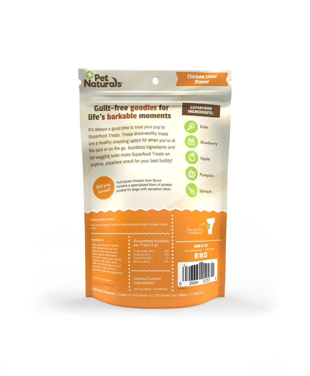 Pet Naturals Superfood Treats – Homestyle Chicken Flavor 120ct 7.41oz/210g Dog Pet Naturals Superfood Treats - Homestyle Chicken Flavor 120ct 7.41oz/210g - Image 2