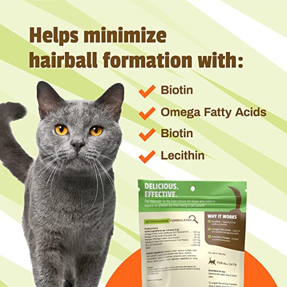 Pet Naturals Hairball Chew for Cats 30ct 1.59oz/45g Cat Pet Naturals Hairball Chew for Cats 30ct 1.59oz/45g - Image 4