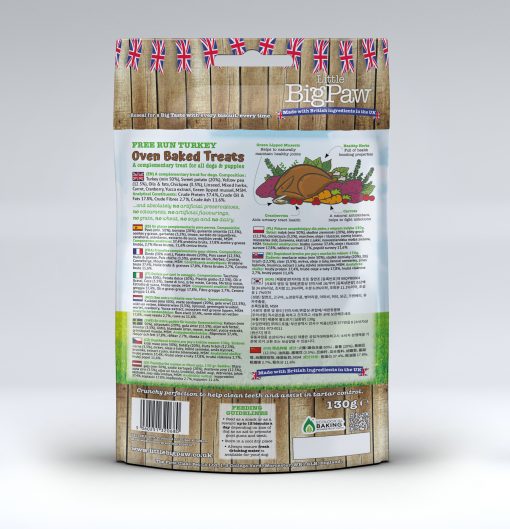 Little BigPaw Free Run Turkey Oven Baked Treats for Dogs 130g Dog Little BigPaw Free Run Turkey Oven Baked Treats for Dogs 130g - Image 2