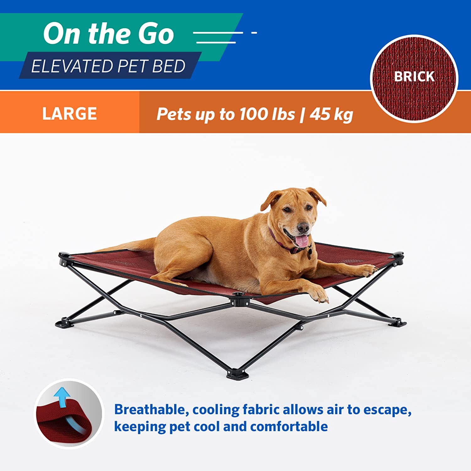 TD On the Go Elevated Dog Bed Brown Large Bed & Sofa TD On the Go Elevated Dog Bed Brown Large - Image 6