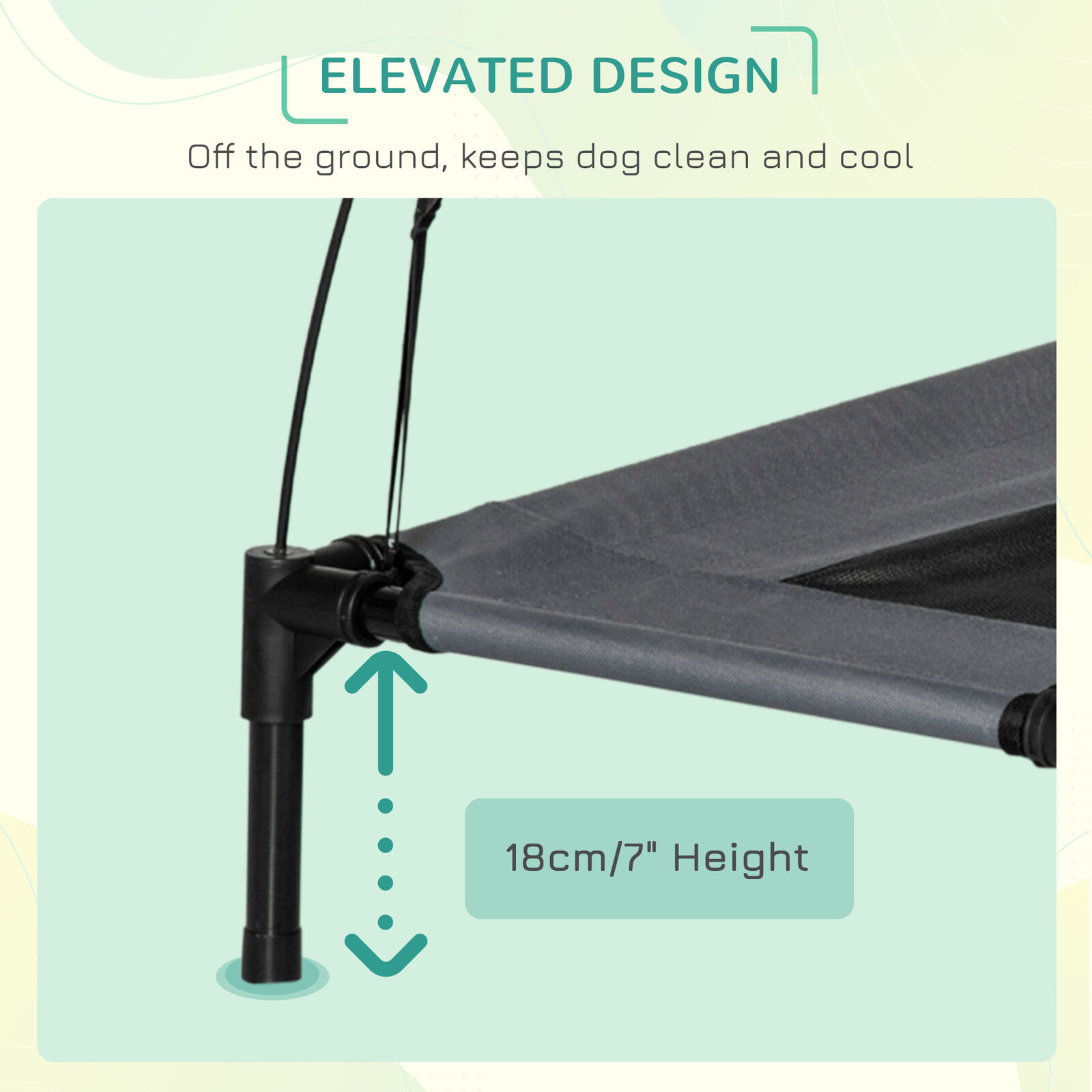TD Elevated Adjustable Canopy Bed Grey Large Bed & Sofa TD Elevated Adjustable Canopy Bed Grey Large - Image 4