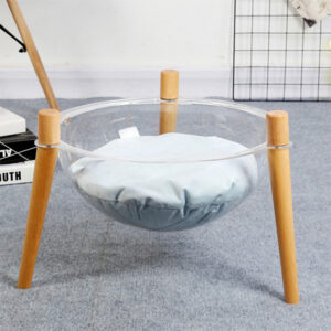 TD Acrylic Transparent Cat Spaceship Bed House Bed, Crates, Home & Travel TD Acrylic Transparent Cat Spaceship Bed House