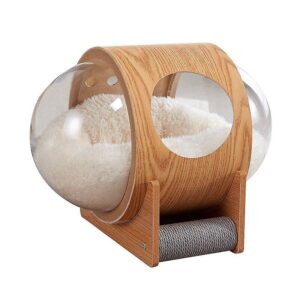 TD Cat Capsule Space Wooden Bed House Bed, Crates, Home & Travel TD Cat Capsule Space Wooden Bed House