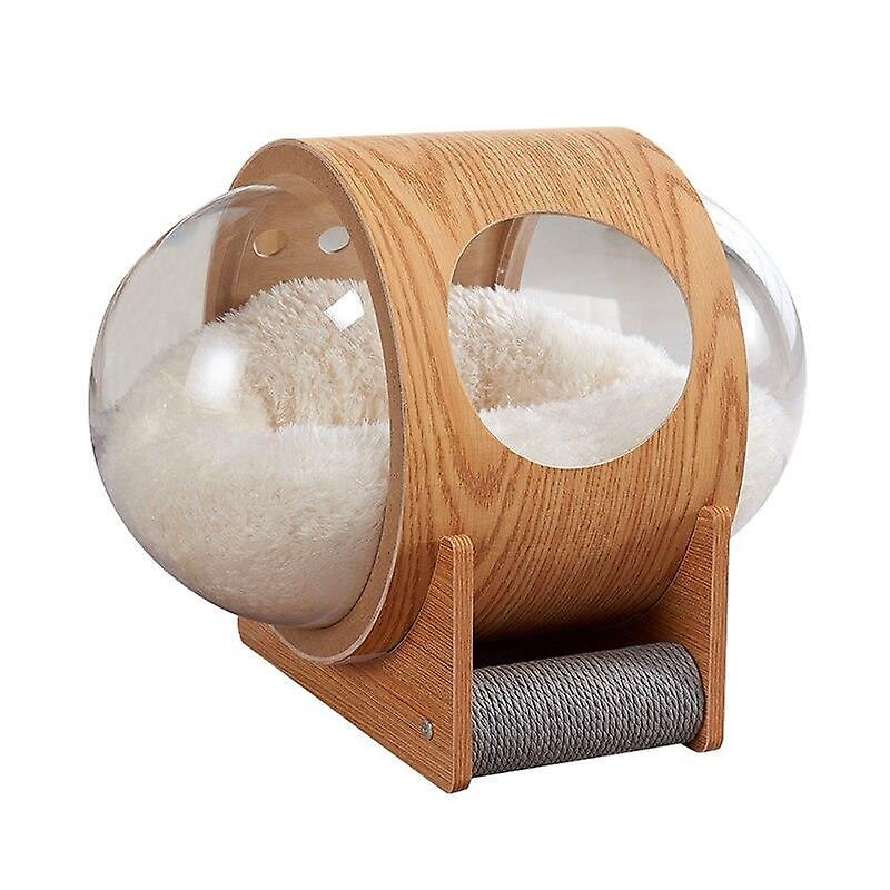 TD Cat Capsule Space Wooden Bed House Bed, Crates, Home & Travel TD Cat Capsule Space Wooden Bed House