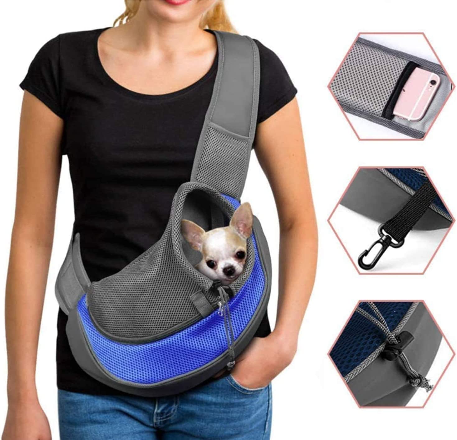 TD Shoulder Breathable Sling Mesh Travel Pet Bag Backpack, Bag, Home and Travel TD Shoulder Breathable Sling Mesh Travel Pet Bag - Image 11