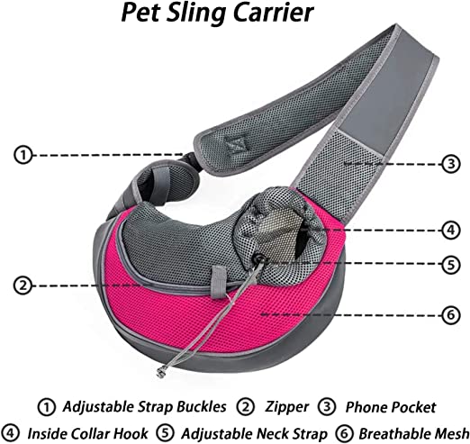TD Shoulder Breathable Sling Mesh Travel Pet Bag Backpack, Bag, Home and Travel TD Shoulder Breathable Sling Mesh Travel Pet Bag - Image 16