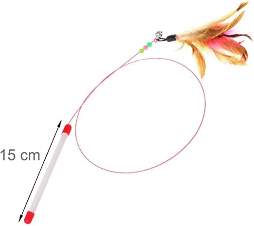 TD Cat Feather Teaser Interactive Bell Toy Cat TD Cat Feather Teaser Interactive Bell Toy - Image 2