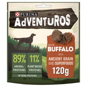 Adventuros Ancient Grain Dog Treat Buffalo 120g Dog Adventuros Ancient Grain Dog Treat Buffalo 120g