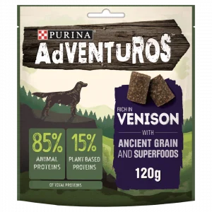 Adventuros Ancient Grain Dog Treat Venison 120g Dog Adventuros Ancient Grain Dog Treat Venison 120g