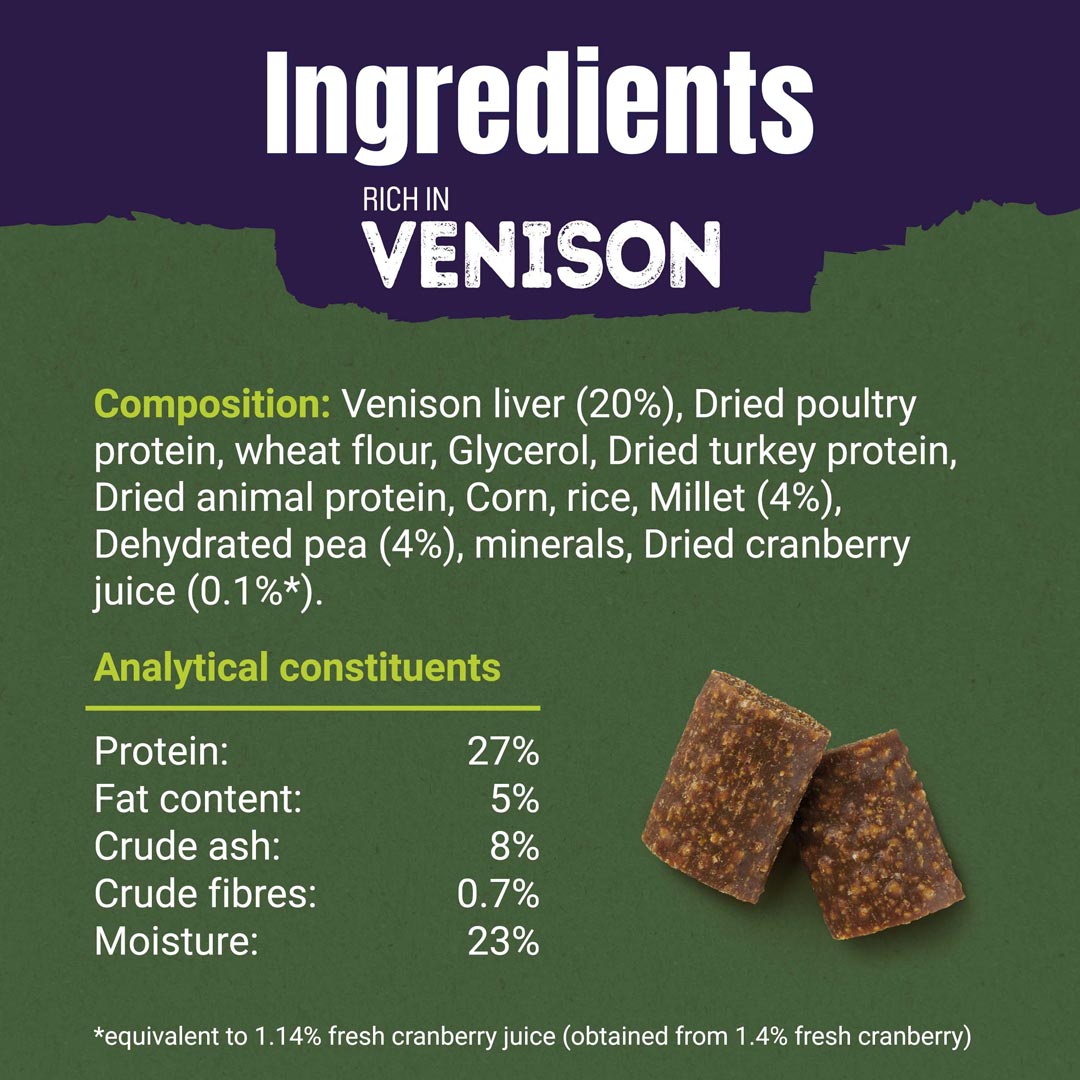 Adventuros Ancient Grain Dog Treat Venison 120g Dog Adventuros Ancient Grain Dog Treat Venison 120g - Image 6