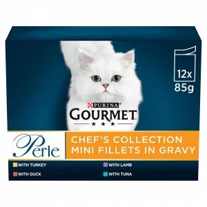 Gourmet Perle Chef’s Collection Wet Cat Food In Gravy 60x85g Cat Gourmet Perle Chef's Collection Wet Cat Food In Gravy 60x85g