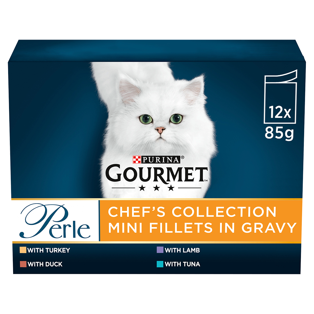 Gourmet Perle Cat Food Chefs Collection Mixed 12x85g Cat Gourmet Perle Cat Food Chefs Collection Mixed 12x85g