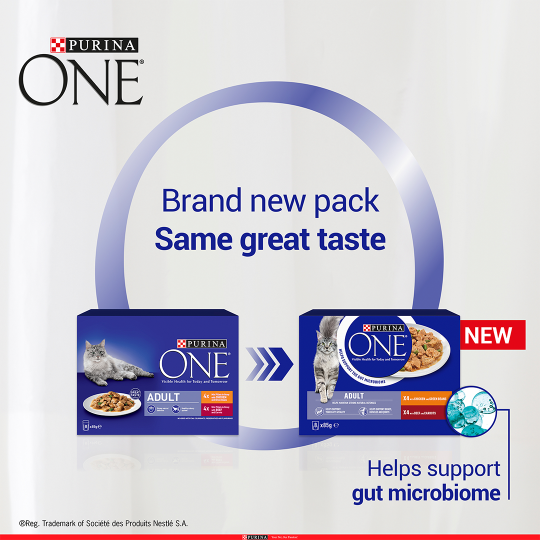 Purina ONE Adult Chicken & Beef Cat Food 8x85g Cat Purina ONE Adult Chicken & Beef Cat Food 8x85g - Image 2
