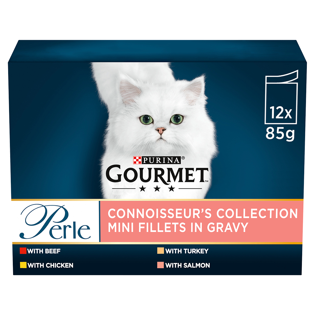 Gourmet Perle Connoisseurs Cat Food Mixed 12x85g Cat Gourmet Perle Connoisseurs Cat Food Mixed 12x85g