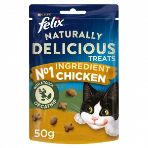 Felix Naturally Delicious Cat Treats Chicken and Catnip 50g