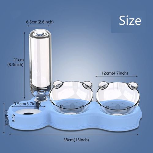 TD Double Food Bowls Auto Water Feeder Dispenser For Cat & Dog Bowls TD Double Food Bowls Auto Water Feeder Dispenser For Cat & Dog - Image 22