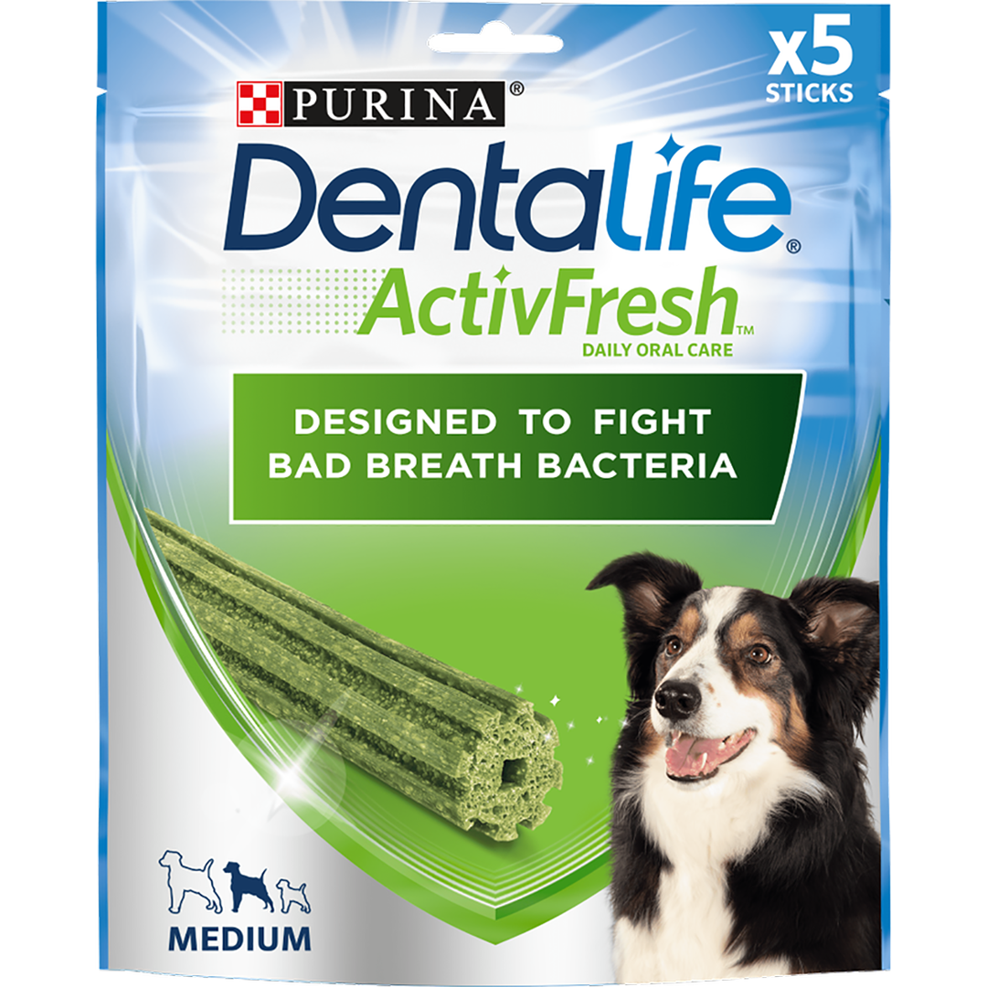 DENTALIFE ActivFresh Medium Dog Treat Dental 5 Sticks Dog DENTALIFE ActivFresh Medium Dog Treat Dental 5 Sticks