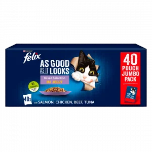FELIX Original Mixed Selection in Jelly 40x100g Cat FELIX Original Mixed Selection in Jelly 40x100g