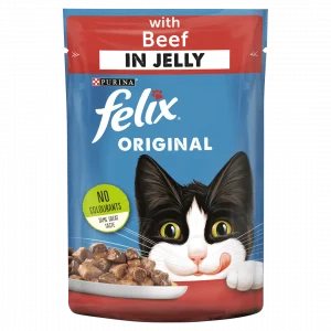 Felix Beef in Jelly Cat Food 20x100g Cat Felix Beef in Jelly Cat Food 20x100g
