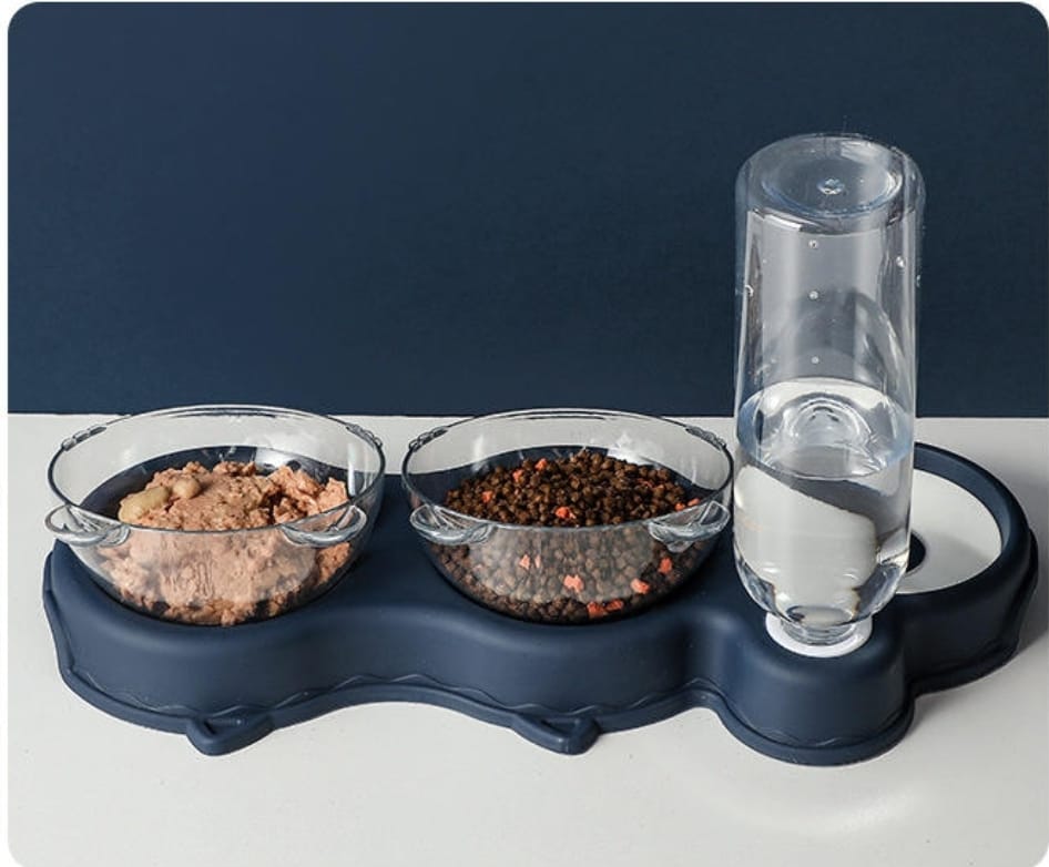 TD Double Food Bowls Auto Water Feeder Dispenser For Cat & Dog Bowls TD Double Food Bowls Auto Water Feeder Dispenser For Cat & Dog - Image 12