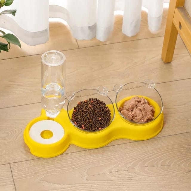 TD Double Food Bowls Auto Water Feeder Dispenser For Cat & Dog Bowls TD Double Food Bowls Auto Water Feeder Dispenser For Cat & Dog - Image 4