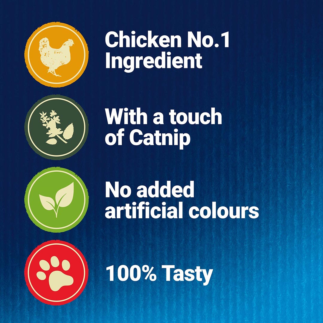 Felix Naturally Delicious Cat Treats Chicken and Catnip 50g Cat Felix Naturally Delicious Cat Treats Chicken and Catnip 50g - Image 3