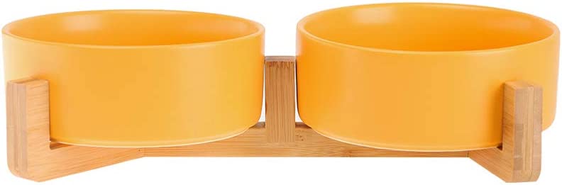 TD Elevated Ceramic Dual Ceramic with Bamboo Stand Bowls TD Elevated Ceramic Dual Ceramic with Bamboo Stand - Image 10