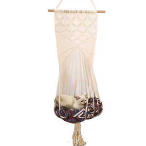 TD Pet Macrame Hammock Wall Hanging Bed Bed, Crates, Home & Travel TD Pet Macrame Hammock Wall Hanging Bed