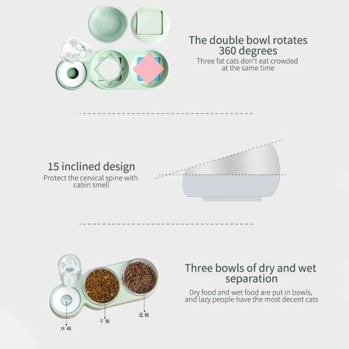 TD Double Food Bowls Auto Water Feeder Dispenser For Cat & Dog Bowls TD Double Food Bowls Auto Water Feeder Dispenser For Cat & Dog - Image 18